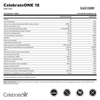 CelebrateONE 18 Once Daily Bariatric Multivitamin with Iron, Chewable