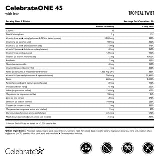 CelebrateONE 45 Once Daily Bariatric Chewable Πολυβιταμίνη με Σίδηρο 