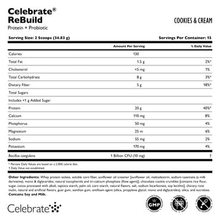 Celebrate® ReBuild Protein + Probiotic, σκόνη