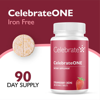 CelebrateONE Once Daily Bariatric Multivitamin χωρίς σίδηρο, μασώμενο