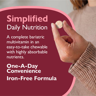 CelebrateONE Once Daily Bariatric Multivitamin χωρίς σίδηρο, μασώμενο
