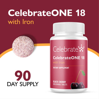 CelebrateONE 18 Μία φορά την ημέρα βαριατρική πολυβιταμίνη με σίδηρο, μασώμενο