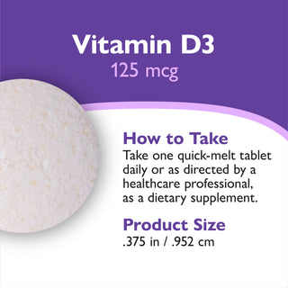 Βιταμίνη D3 125mcg (5.000 IU), Quick-Melt, Orange