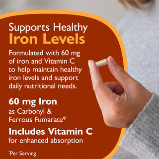 Σίδηρος 60 mg + Βιταμίνη C, κάψουλες