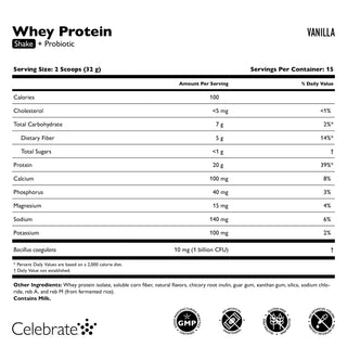 Celebrate® ReBuild Protein + Probiotic, σκόνη