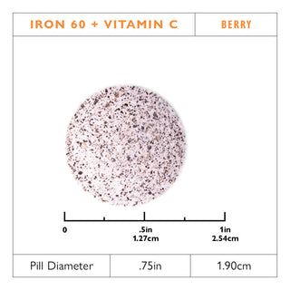 Σίδηρος 60 mg + βιταμίνη C, μασώμενα δισκία, Berry